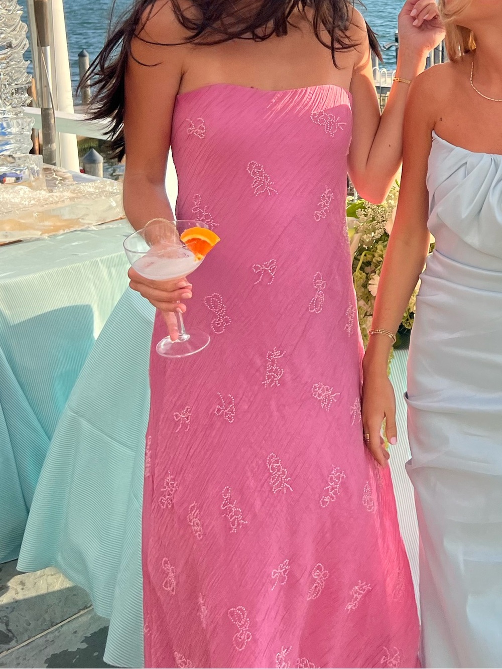 STAUD Cassie Strapless Pink Maxi Dress - Picture 3 of 3